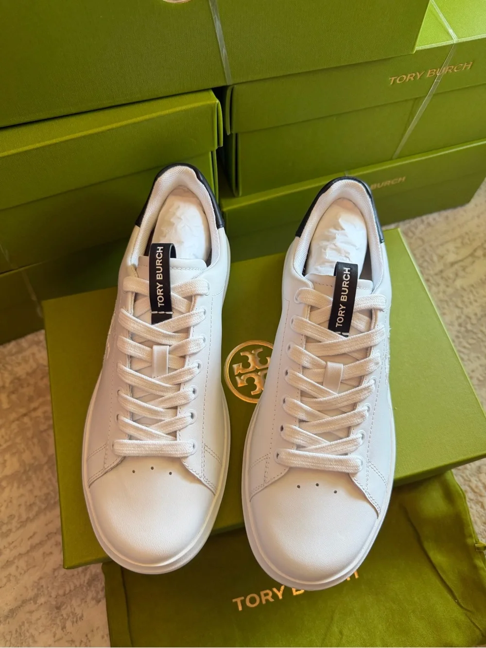Tory Burch Double T Howell Court Sneakers